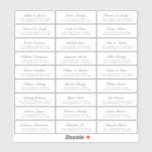Chic Script Wedding Guest Adresetiketten Sticker<br><div class="desc">Eenvoudig te personaliseren, namen en adressen / stickers van het huwelijksadres voor gasten. GROOTTE INDIVIDUELE ETIKETTERS: 0, 85 X 2, 64" Deze smakelijke, moderne zwarte en witte trouwfeesten zijn voorzien van uw trouwgastennamen in zwart-wit elegante handgeschreven scriptkalligrafie. Voeg gewoon uw individuele trouwgastennamen en adres toe. Exclusief voor u ontworpen door...</div>