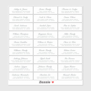 Chic Script Wedding Guest Adresetiketten Sticker