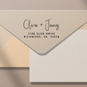 Chic Script Wedding Return-adres Zelfinktende Stempel