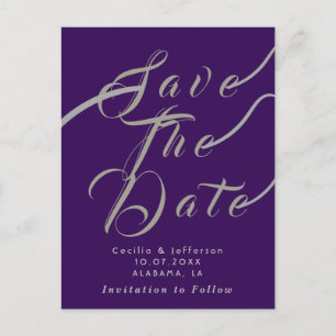 Chic Script Wedding Save the Date Notice Briefkaart