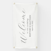 Chic Script Welkom Trouwbanner Spandoek (Verticaal)