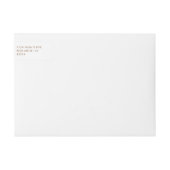 Chic Script White Gold Wedding Retouradres (Voorkant)