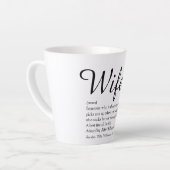 Chic Script Wife Definition Black en White Fun Latte Mok (Linkerhoek)
