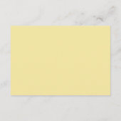 Chic Script Yellow Wedding Details Foto Informatiekaartje (Achterkant)