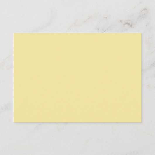 Chic Script Yellow Wedding Details Foto Informatiekaartje (Achterkant)