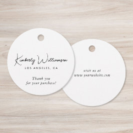 Chic Script Zakelijk Bedank Cadeaukaart Bedankjes Labels