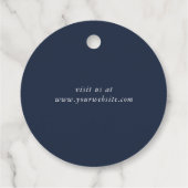 Chic Script Zakelijk Blauw Bedankkaartje Bedankjes Labels (Achterkant)