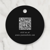 Chic Script Zakelijk QR-code Bedankingslabel Bedankjes Labels (Achterkant)