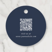 Chic Script Zakelijk QR-code Bedanklabel Bedankjes Labels (Achterkant)