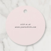 Chic Script Zakelijk Roze Bedank Tag Bedankjes Labels (Achterkant)