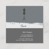 Chic Seamstress Dressmaker  Dress Form Vierkante Visitekaartje (Achterkant)