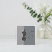 Chic Seamstress Dressmaker  Dress Form Vierkante Visitekaartje (Staand voorkant)