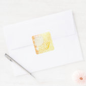 Chic Seaside Wedding Favor Vierkante Sticker (Envelop)