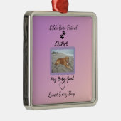 Chic Seasonal Companion Keepsake Metalen Ornament (Rechts)