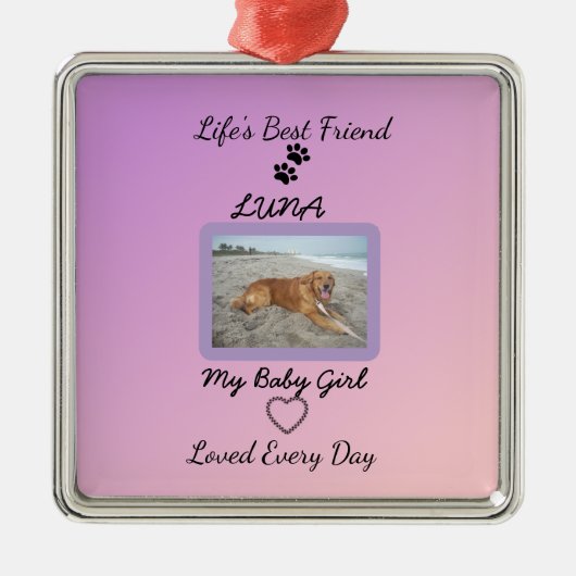 Chic Seasonal Companion Keepsake Metalen Ornament (Voorkant)