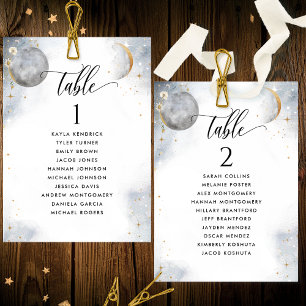 Chic Seating Plan Celestile Kaarten met gastnamen