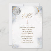 Chic Seating Plan Celestile Kaarten met gastnamen (Voorkant)