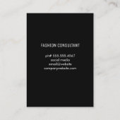 Chic Sepia Waterverf Monogram Visitekaartje (Achterkant)