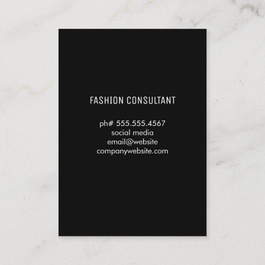 Chic Sepia Waterverf Monogram Visitekaartje (Achterkant)