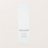 Chic Sepia Waterverf Wood Monogram Visitekaartje (Binnenkant ongevouwen)