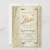 Chic Sequins Jurk Goud 70ste Verjaardag Kaart (Voorkant)