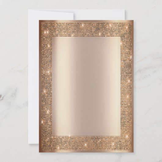 Chic Sequins Lijst 50th Birthday Kaart (Achterkant)