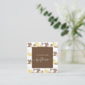 Chic  Sewing Machine Pattern Tailoring Vierkante Visitekaartje (Staand voorkant)