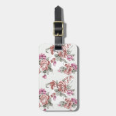  Chic Shabby Girly Flowers Bagagelabel (Voorkant verticaal)