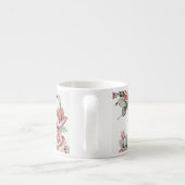  Chic Shabby Girly Flowers Espresso Kop (Achterkant)