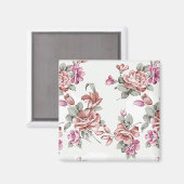  Chic Shabby Girly Flowers Magneet (Voorkant / Achterkant)
