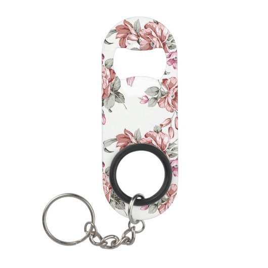 Chic Shabby Girly Flowers Mini Flessenopener (Voorkant)