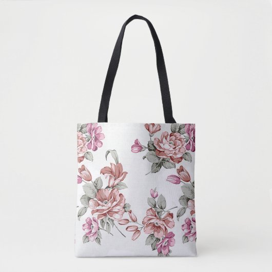 Chic Shabby Girly Flowers Tote Bag (Voorkant)
