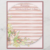 Chic & Shabby Pink Stripes Floral Bouquet (Voorkant)
