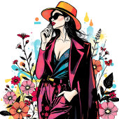 Chic Shades Botanical Art Dual Sided👑🕶️ Tote Bag