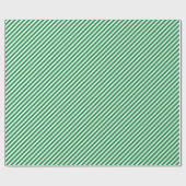 Chic Shamrock Green White Stripes Pattern Cadeaupapier (Vlak)