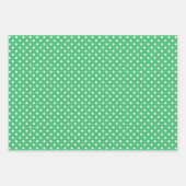 Chic Shamrock Mint Green White Polka Dots Pattern Inpakpapier Vel (Voorkant 2)