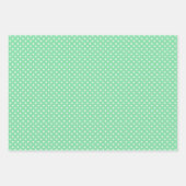 Chic Shamrock Mint Green White Polka Dots Pattern Inpakpapier Vel (Voorkant)