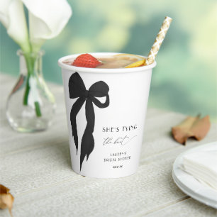 Chic Shes het binden van de Knot Black Bow Vrijgez Papieren Bekers