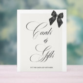 Chic 'She's Tying the Knot Black Bow cards & gifts Acryl Bord (Neutraal)