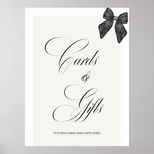 Chic 'She's Tying the Knot Black Bow Mimosa Bar Poster (Voorkant)