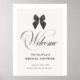 Chic 'She's Tying the Knot Black Bow Vrijgezellenf Poster
