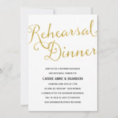 Chic Shimmer | Faux Gold Foil repetitie diner Kaart (Voorkant)