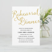 Chic Shimmer | Faux Gold Foil repetitie diner Kaart (Staand voorkant)