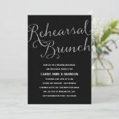 Chic Shimmer | Faux Silver Foil repesal Brunch Kaart (Staand voorkant)