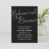 Chic Shimmer | Faux Silver Foil repesal Dinner Kaart (Staand voorkant)