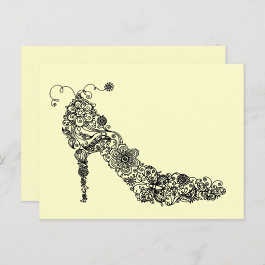 Chic Shoe ~ Briefkaart (Voorkant / Achterkant)