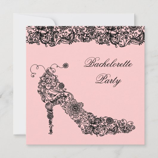 Chic Shoe ~ Invitaties Kaart (Voorkant)