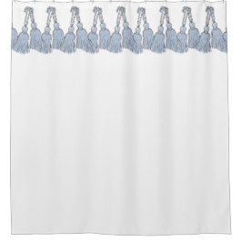 CHIC SHOWER CURTAIN_PANTONE SERENITY BLUE TASSELS DOUCHEGORDIJN