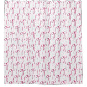CHIC SHOWER CURTAIN_ SWEET PINK BOWS DOUCHEGORDIJN (Voorkant)