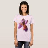 Chic Siberian Iris bloemenschildering T-shirt (Voorkant volledig)